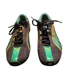 Puma Aldiwile Sneakers Size 9 | Black Green Yellow Jamaica Colors